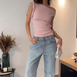 Zara Twisted Linen Blend Top